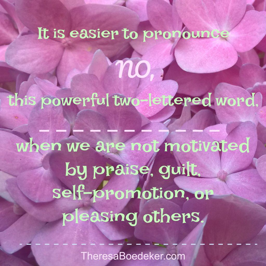 How and Why We Must Learn to Say No - Theresa Boedeker